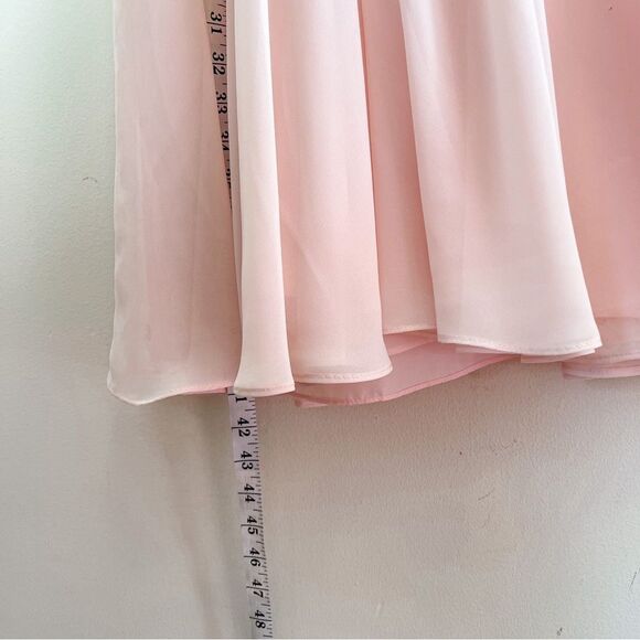 Bill Levkoff Pink Sample Bridesmaid Dress Size 10 - Picture 4 of 7